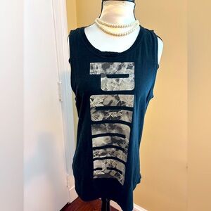 Puma Women's Black Graphic Tank Top Dry Cell Athletic